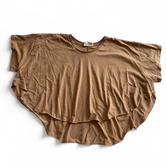 Tops - Spirited Boutique Tan High-Low Oversized Top M